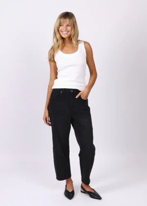 Toni Barrel Jean Black