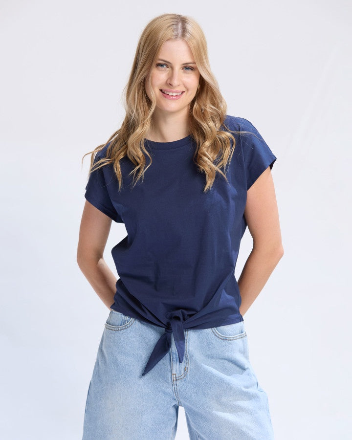 Top Knot Top Navy