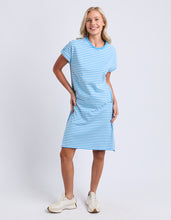 Load image into Gallery viewer, Yarra Stripe Dress Blue
