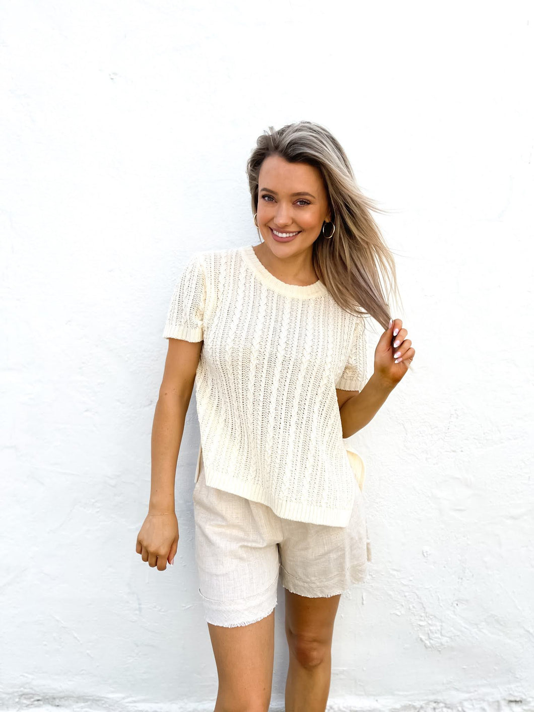Spain Cable Knit Top
