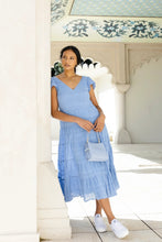 Load image into Gallery viewer, Marley French Blue Shirred Cotton Dress
